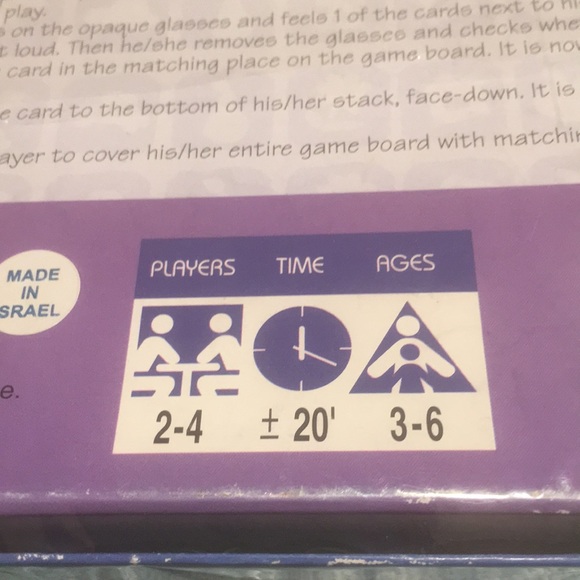 Feel & Match Game A special Lotto Game very RARE Complete hand feel Shape Game - Picture 8 of 8